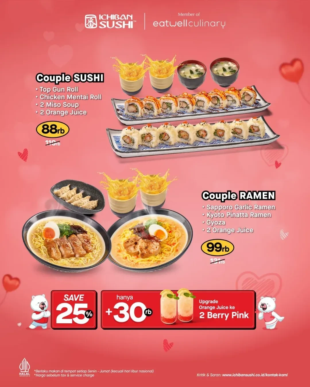 Promo Ichiban Sushi Paket Couple Mulai dari Rp 88K