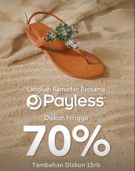 Promo Payless Diskon s/d 70% + Rp 15.000 - Image 1