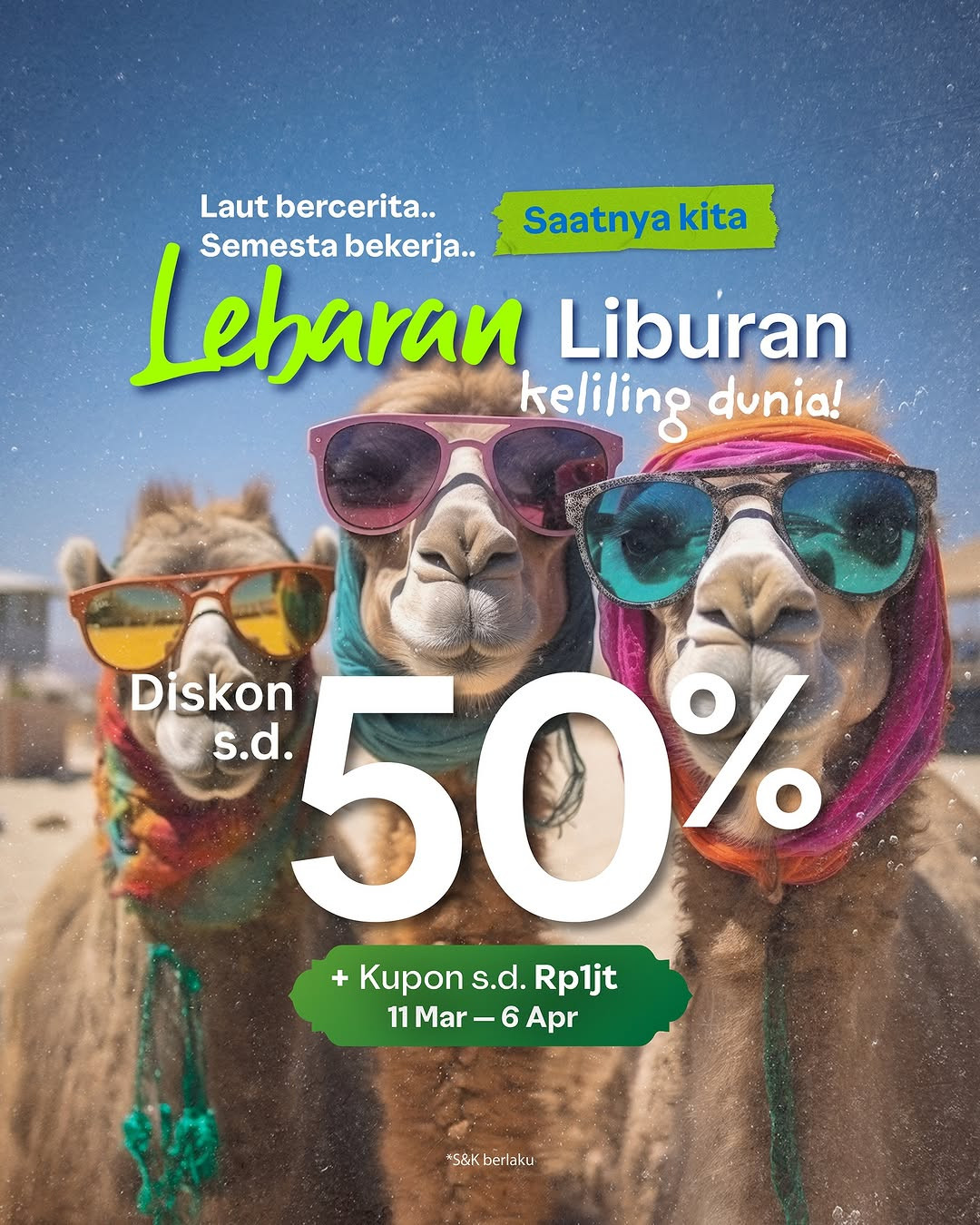Promo Traveloka Lebaran Liburan Diskon s/d 50% - Image 2