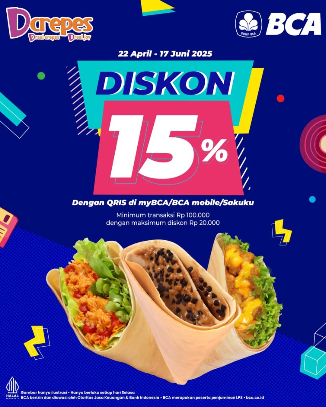 Promo DCrepes Diskon 15% dengan QRIS BCA - Image 2