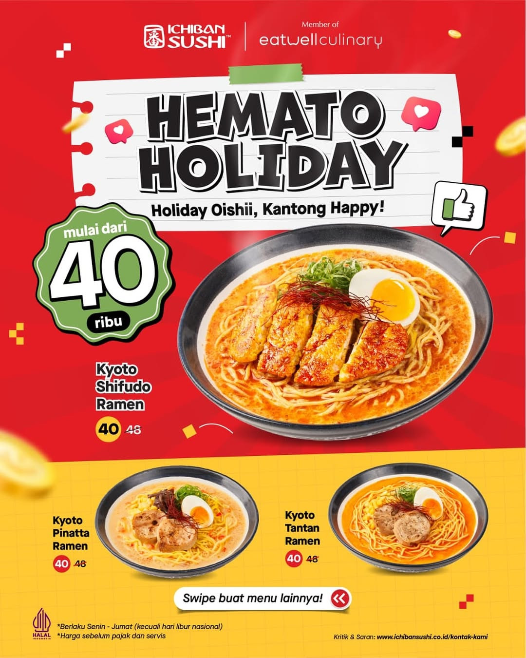 Promo Ichiban Sushi Hemato Holiday Mulai Dari Rp 40.000