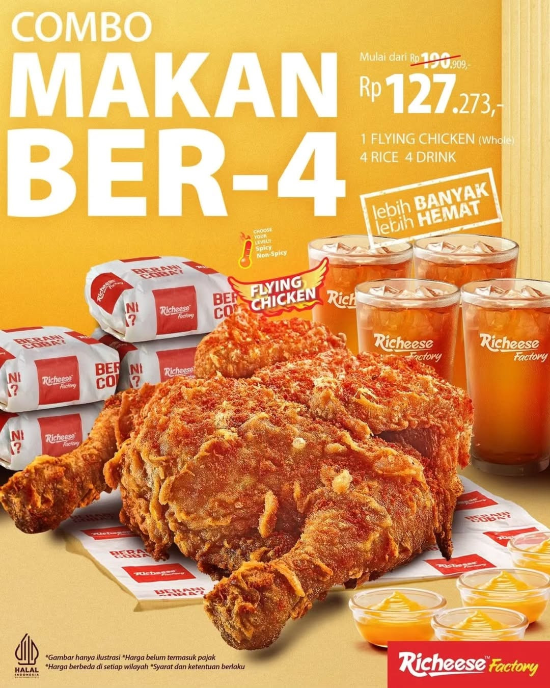 Promo Richeese Combo Makan Berempat Rp 127 Ribuan