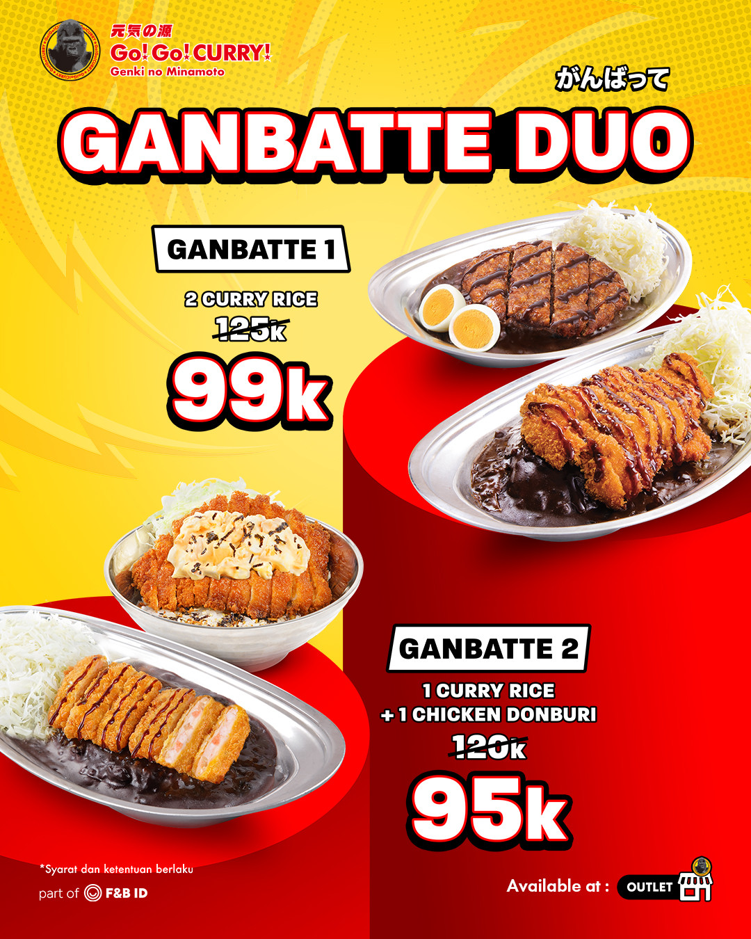 Promo Go Go Curry Ganbatte Duo Makan Berdua Nggak Sampe Rp 100K - Image 1