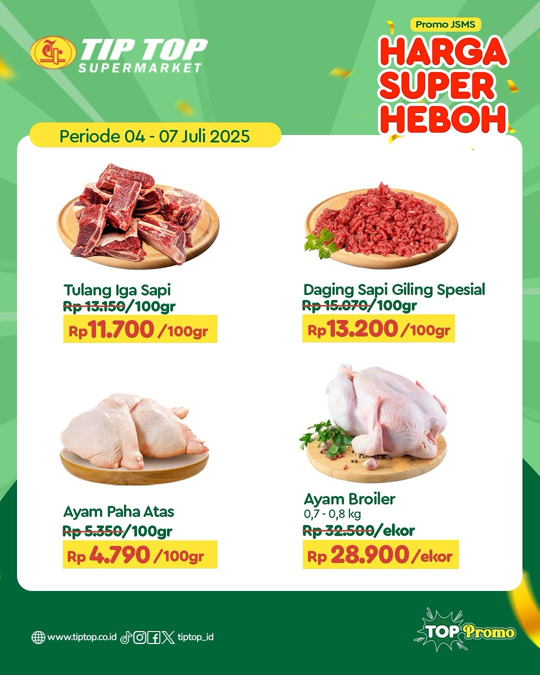 Promo Tip Top Harga Super Pedas Periode 4 - 7 Juli 2025 - Image 1