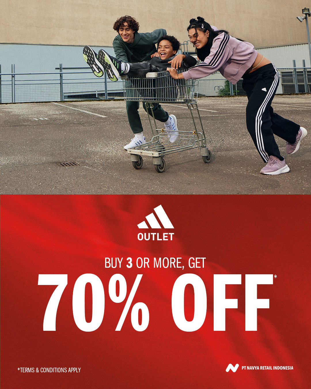 Promo Adidas Outlet Diskon 70% Untuk Pembelian 3 Item Keatas - Image 2