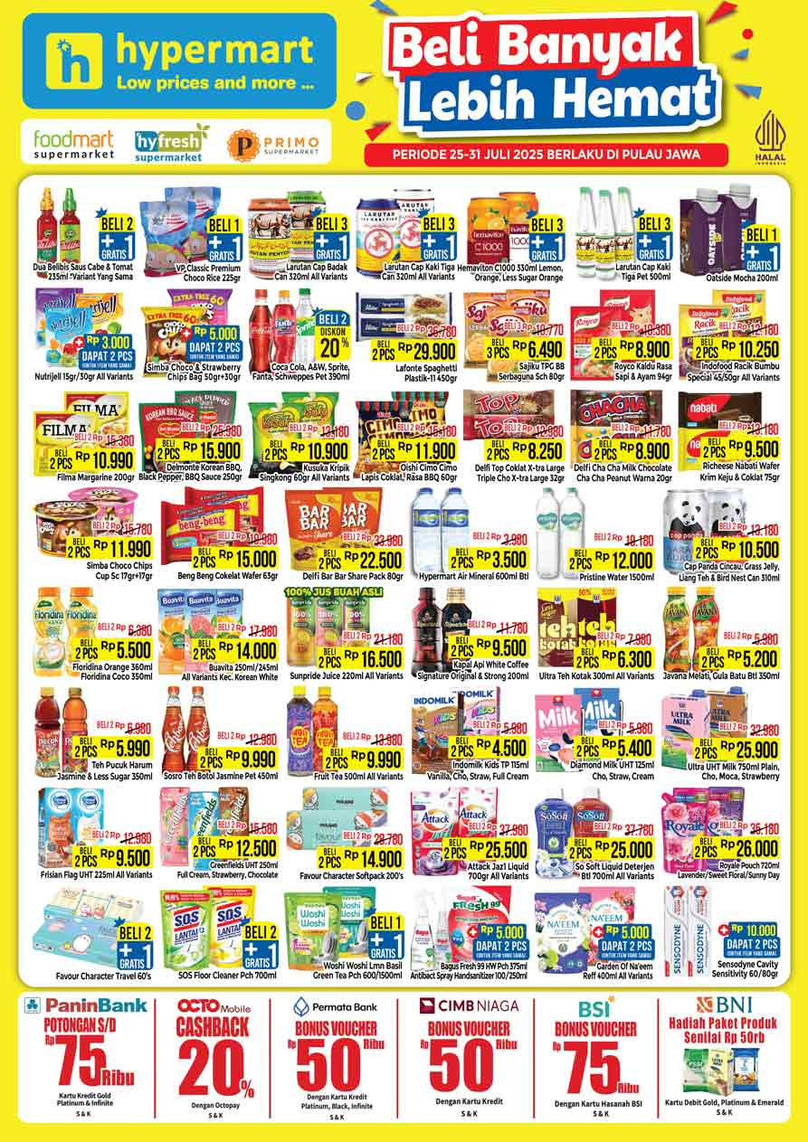 Hypermart Promo Mingguan Seru Periode 25 - 31 Juli 2025 - Image 1