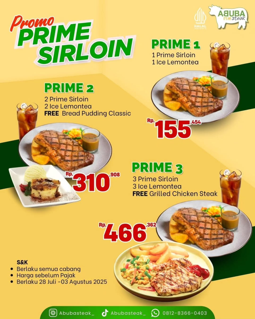 Promo Abuba Steak Prime Sirloin Mulai Dari Rp 155K - Image 2