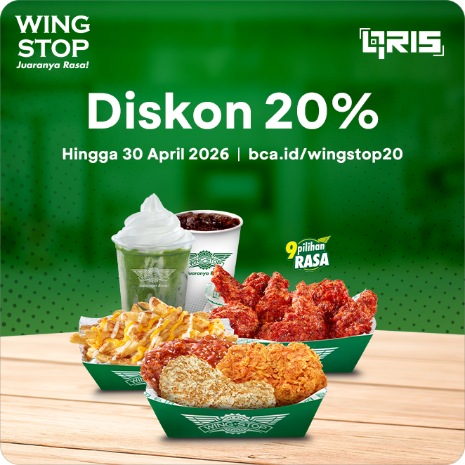 Promo Wingstop Diskon 20% dengan BCA - Image 1